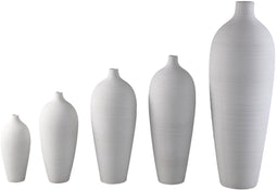 PTMD Vaas Cavinn - 15x15x35 cm - Keramiek - Wit