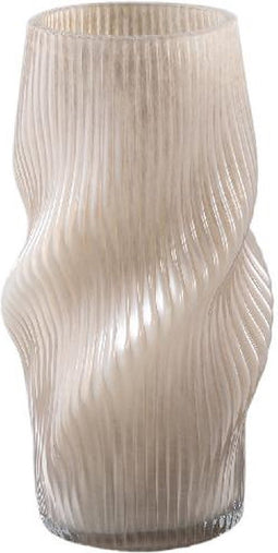 PTMD Vaas Chyrelle - 16x16x30 cm - Glas - Creme
