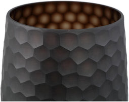 PTMD Vaas Eboney - 21x21x20 cm - Glas - Bruin