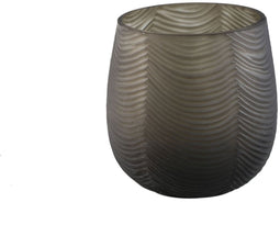 PTMD Vaas Elichi - 20x20x20 cm - Glas - Bruin