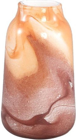 PTMD Vaas Evodie - 13x13x23 cm - Glas - Rood