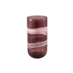PTMD Vaas Meradi - 16x16x34 cm - Glas - Rood