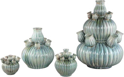 PTMD Vaas Nolou - 41x41x62 cm - Keramiek - Turquoise