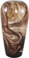 PTMD Vaas Pheobe - 16x16x29 cm - Glas - Bruin