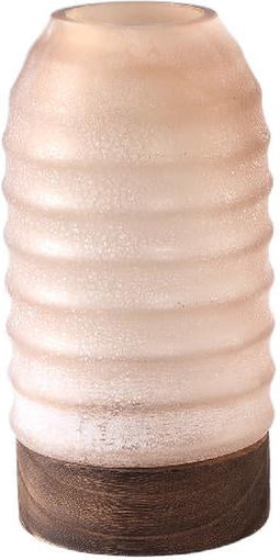 PTMD Vaas Yana - 12x12x21 cm - Glas - Bruin