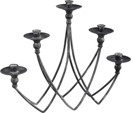 PTMD Veride Grey Iron Multiple Candleholder Angular
