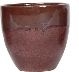 PTMD Vero Ronde Bloempot - H14 x Ø15 cm - Geglazuurd terracotta - Rood