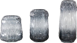 PTMD Verra Vaas - 12 x 12 x 28 cm - Glas - Blauw