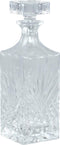 PTMD Vierkante Whisky Fles - 9 x 9 x 27cm - Kristal glas - Transparant