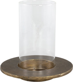 PTMD Vinder Gold Metal Light Clear Glass Cilinder M