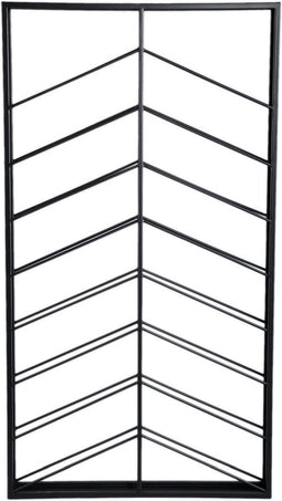 PTMD Vinno Black Iron Winerack Symmetrical Layers Rect