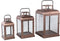 PTMD Vitoria Copper Rectangle Iron Lantern With Glass L