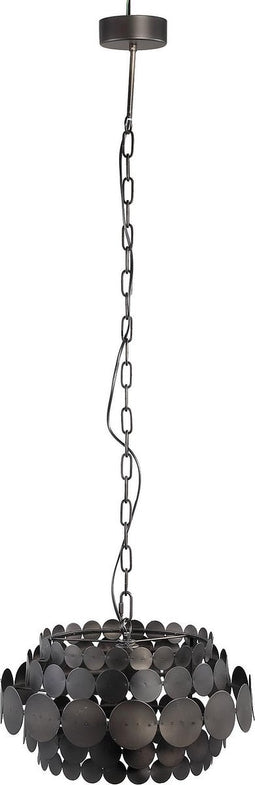 PTMD Viviane Ronde Hanglamp - H28 x Ø45,5 cm - Metaal - Zwart