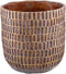 PTMD Vivienne Brown Cement Round Pot Rectangles XXL