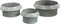 PTMD Vooda Grey Zinc Ribbed Low Pot Round Set Of 3