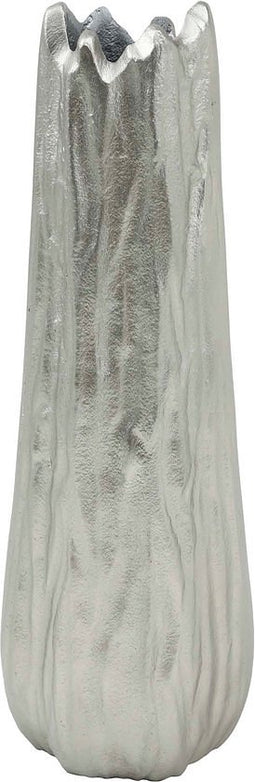 PTMD Waster Vaas - H32 x Ø9 cm - Aluminium - Zilver