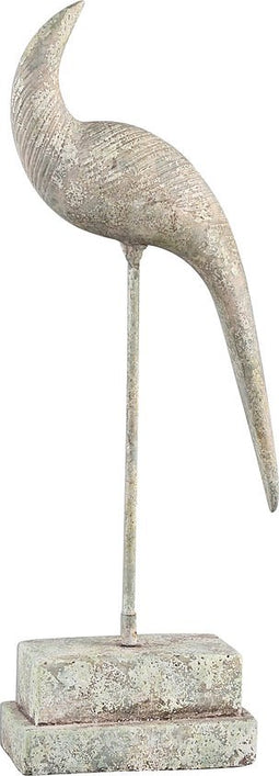PTMD West Beeld Vogel - 28 x 8 x 50 cm - Cement - Crème
