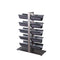 PTMD Wijnrek Davitt - 45x18x61 cm - Leer - Zwart