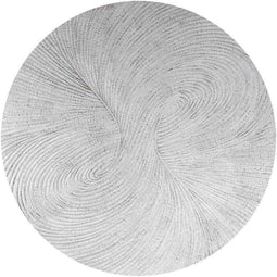 PTMD Wiktor White MDF Round Wallpanel Swirl Carved L
