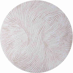 PTMD Wiktor White MDF Round Wallpanel Swirl Carved M