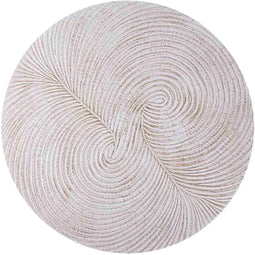 PTMD Wiktor White MDF Round Wallpanel Swirl Carved S