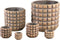 PTMD Wiliam Brown Cement Round Pot Blocks Gold XXL