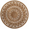 PTMD Willian Brown MDF Round Wallpanel Carved L