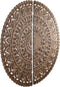 PTMD Willian Brown MDF Round Wallpanel In 2 Halfs
