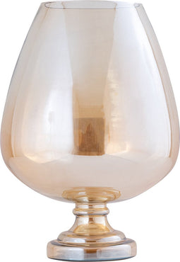 PTMD Windlicht Alwine - 27x27x36 cm - Glas - Goud