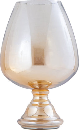 PTMD Windlicht Alwine - 28x28x42 cm - Glas - Goud