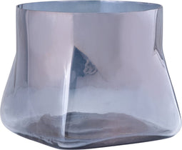 PTMD Windlicht Deklin - 25x25x20 cm - Glas - Grijs