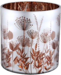 PTMD Windlicht Doriano - 15x15x15 cm - Glas - Wit