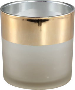 PTMD Windlicht Genoa - 15x15x15 cm - Glas - Goud