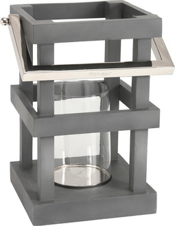 PTMD windlicht Harvey grijs 38 cm