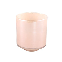 PTMD Windlicht Josiah - 12x12x13 cm - Glas - Beige