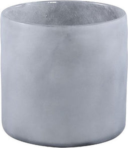 PTMD Windlicht Kamea - 12x12x12 cm - Glas - Grijs