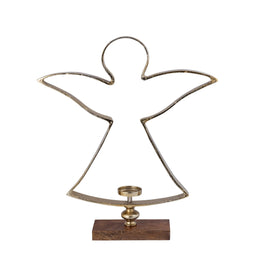 PTMD Windlicht Kennedi - 68x13x78 cm - Hout - Goud