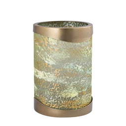 PTMD Windlicht Malikah - 20x20x30 cm - Ijzer - Groen