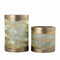 PTMD Windlicht Malikah - 20x20x30 cm - Ijzer - Groen