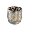 PTMD Windlicht Mella - 14x14x16 cm - Glas - Bruin