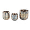 PTMD Windlicht Mella - 14x14x16 cm - Glas - Bruin