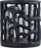 PTMD Windlicht Rohane - 17x17x18 cm - Glas - Zwart