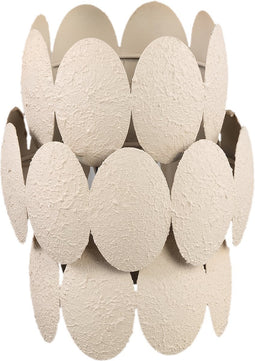 PTMD Windlicht Tiyron - 21x21x27 cm - Ijzer - Creme