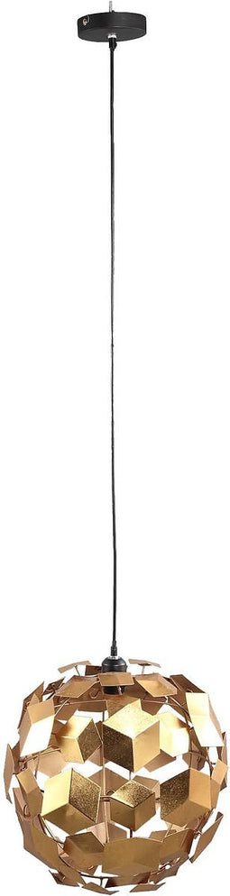 PTMD Wudy Ronde Hanglamp - H43 x Ø42 cm - Ijzer - Goud