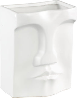 PTMD Xani Bloempot - 15,5 x 10 x 20 cm - Keramiek - Wit