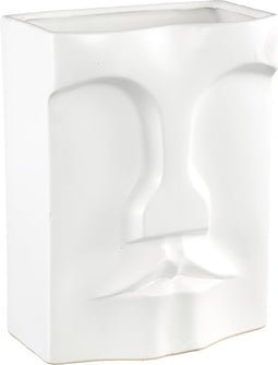 PTMD Xani Bloempot - 20,5 x 13 x 27,5 cm - Keramiek - Wit