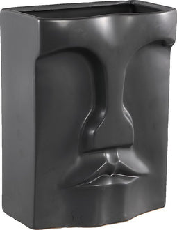 PTMD Xani Bloempot - 20,5 x 13 x 27,5 cm - Keramiek - Zwart