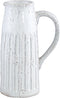 PTMD Xave White Terracotta Pitcher Shaped Pot Round