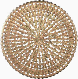 PTMD Xavery Bronze Round Iron Wall Panel Carved Look L