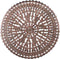PTMD Xavery Copper Round Iron Wall Panel Carved Look L